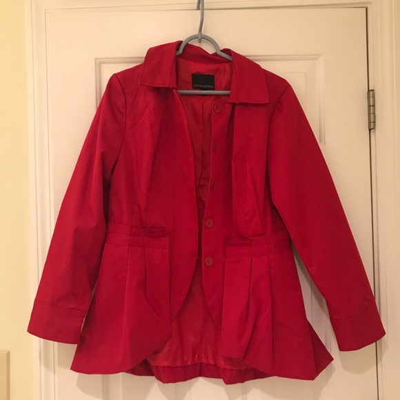 Cynthia Rowley Jackets & Blazers - Cynthia Rowley Red trench coat size L